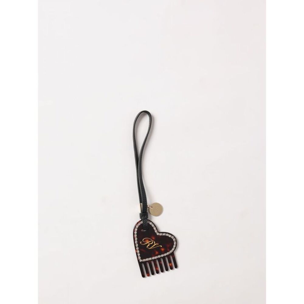 Roger Vivier Women Roger Vivier Leather And Resin Keychain With Rhinestones
